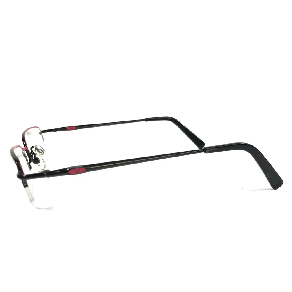 Vintage Valentino Eyeglasses Frames 5498 0NCL Black Red Rectangle 48-19-130
